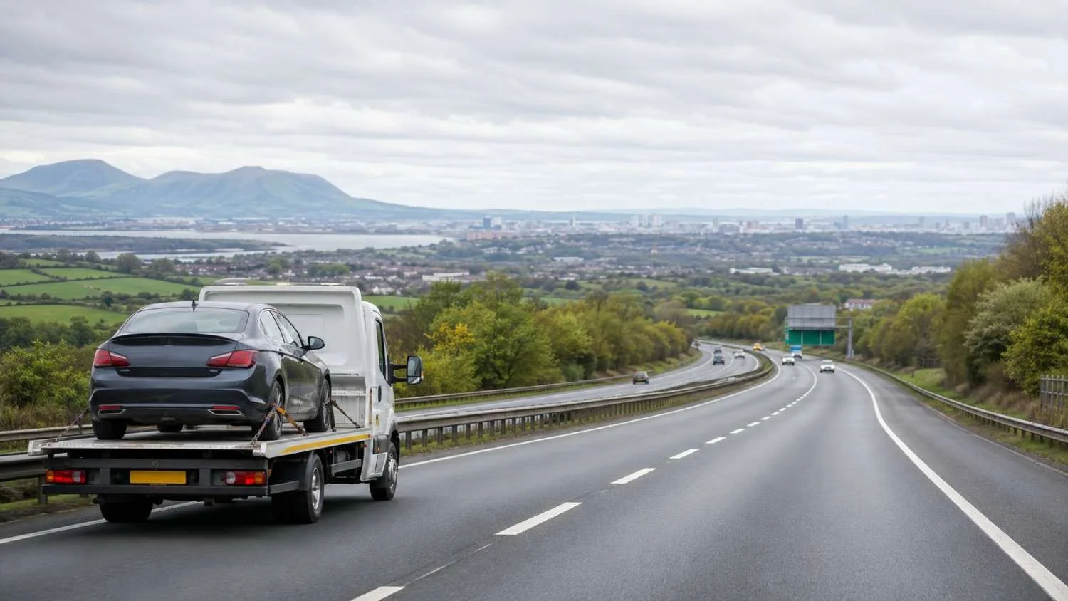 Recovery truck on the M4 for local car recovery