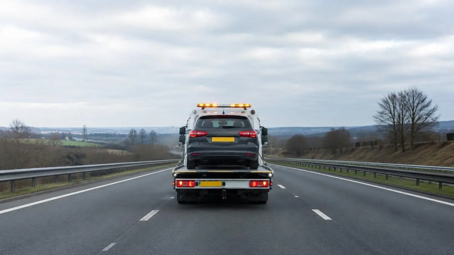 Recovery truck on the M4 for local vehicle recovery