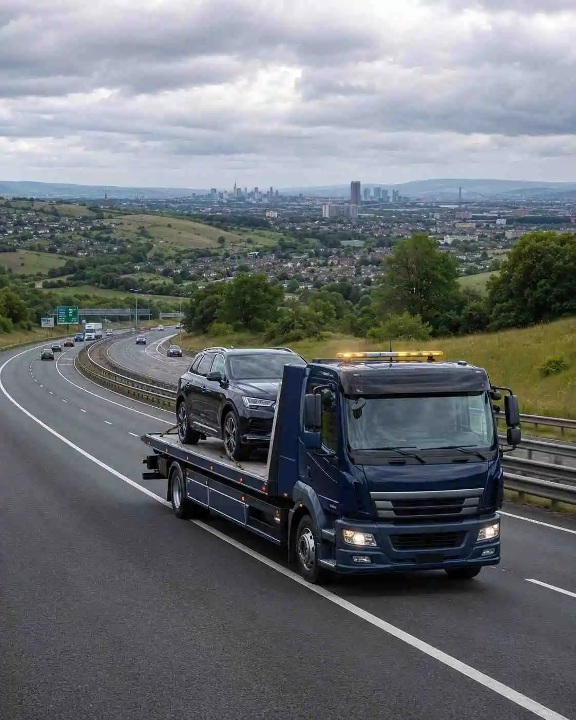 M4 recovery truck supporting roadside assistance