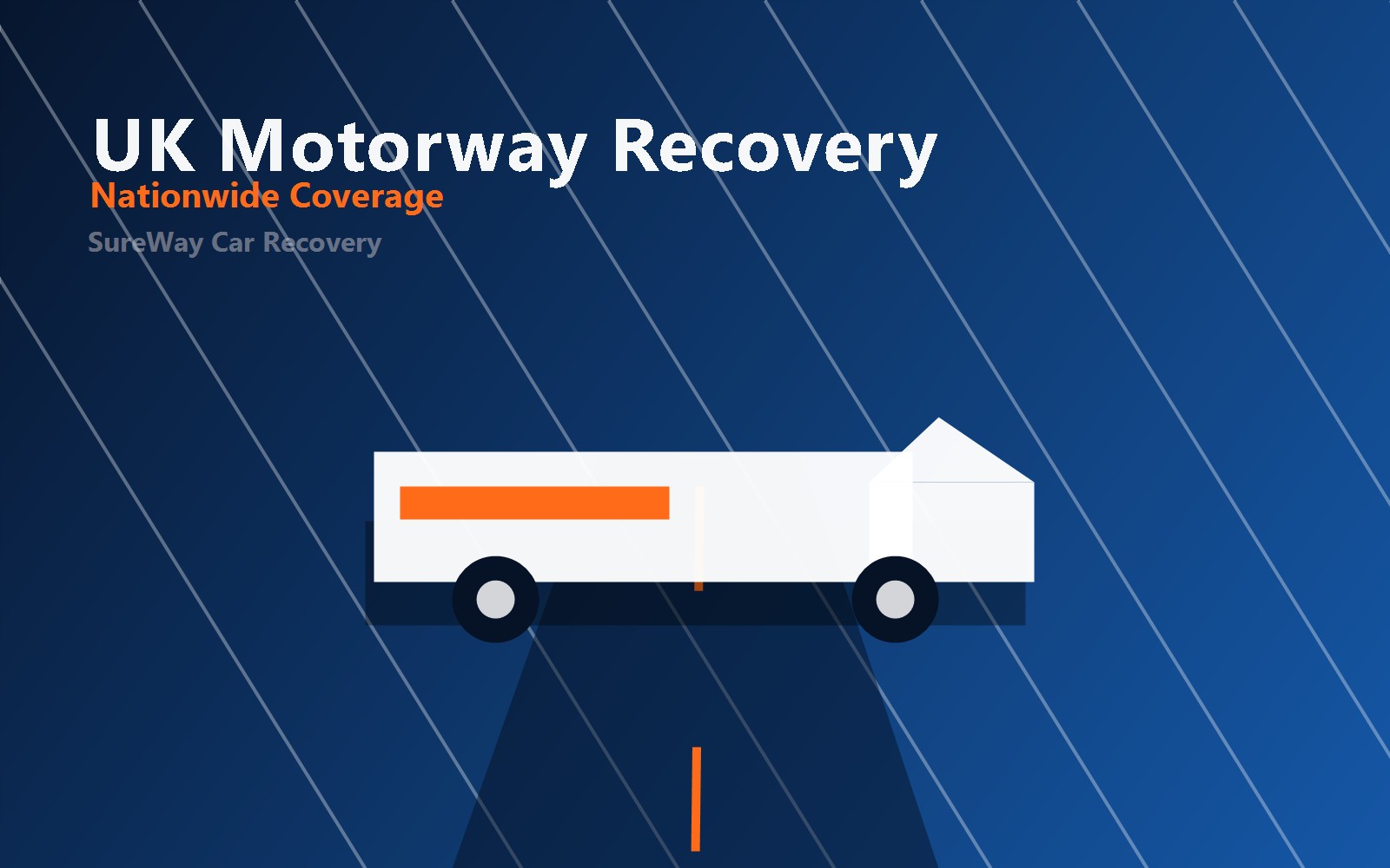 Recovery truck on a UK motorway for national vehicle recovery